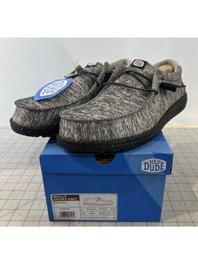 Heydude Men's Wally Casual Shoes (Sport Knit Dark Grey)  Size 13 New